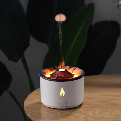 Luftbefeuchter Elektrischer Aroma-Diffusor für ätherische Öle mit Flammenlampe